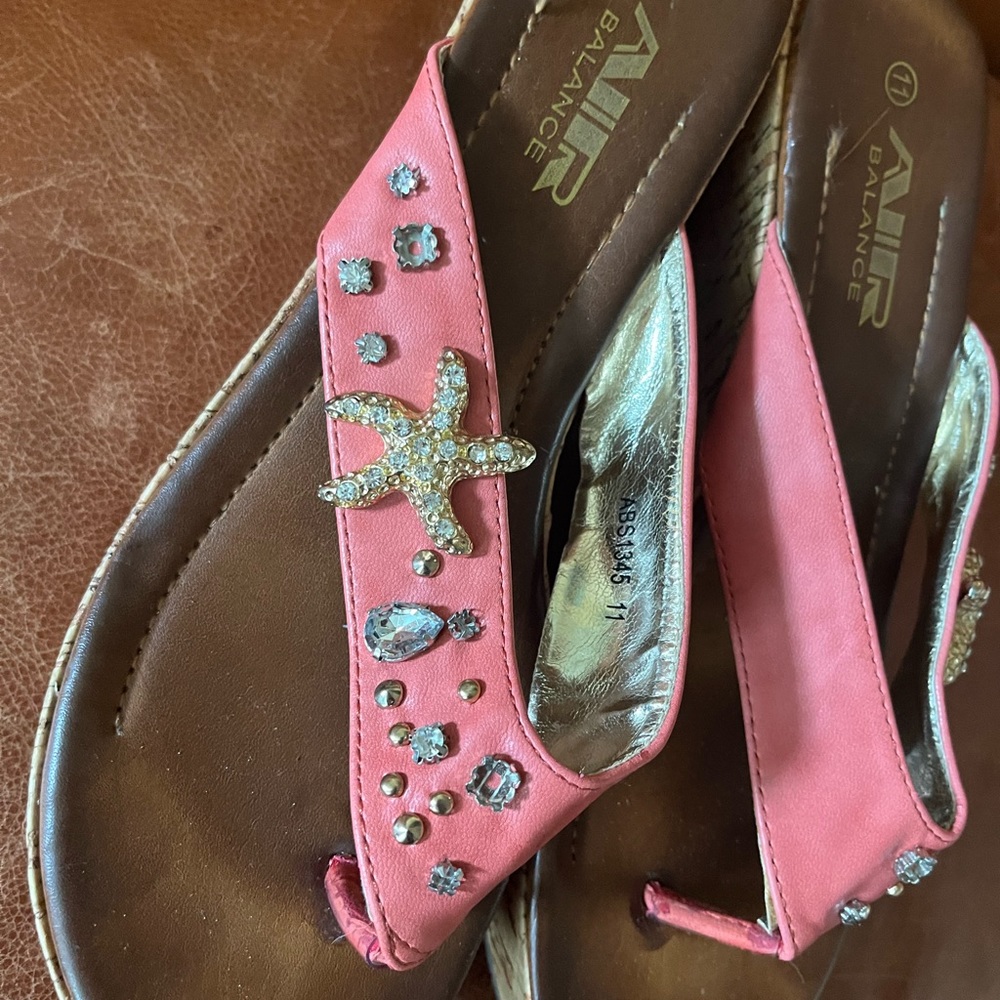 Air Balance slides with rhinestones size 11